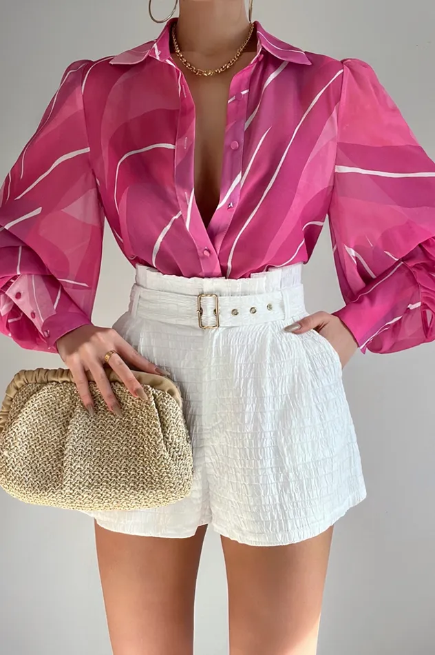 Women Shirts and Blouses Runaway The Label Fleetwood Blouse Pink Rowena
