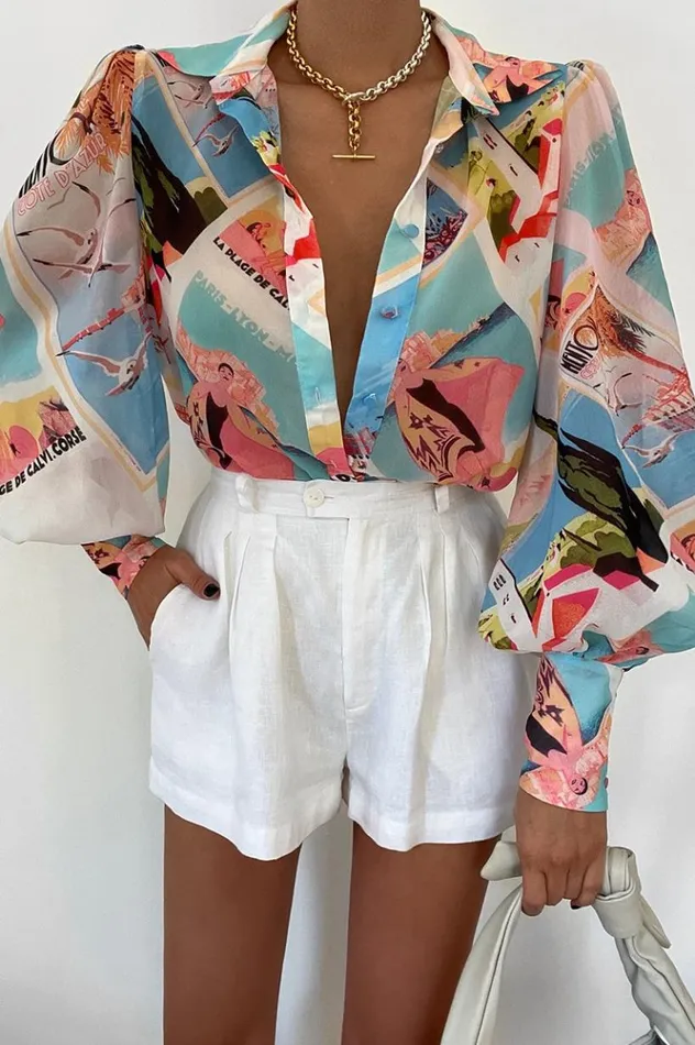 Women Shirts and Blouses Runaway The Label Fleetwood Blouse Vacay Women Shirts and Blouses Runaway The Label Fleetwood Blouse Vacay