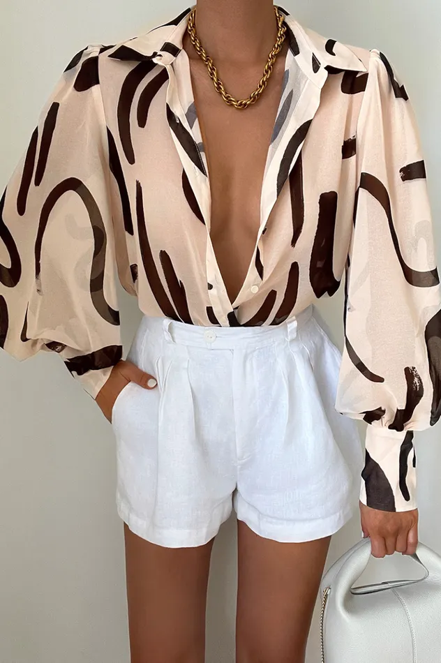 Women Shirts and Blouses Runaway The Label Fleetwood Blouse York Sand