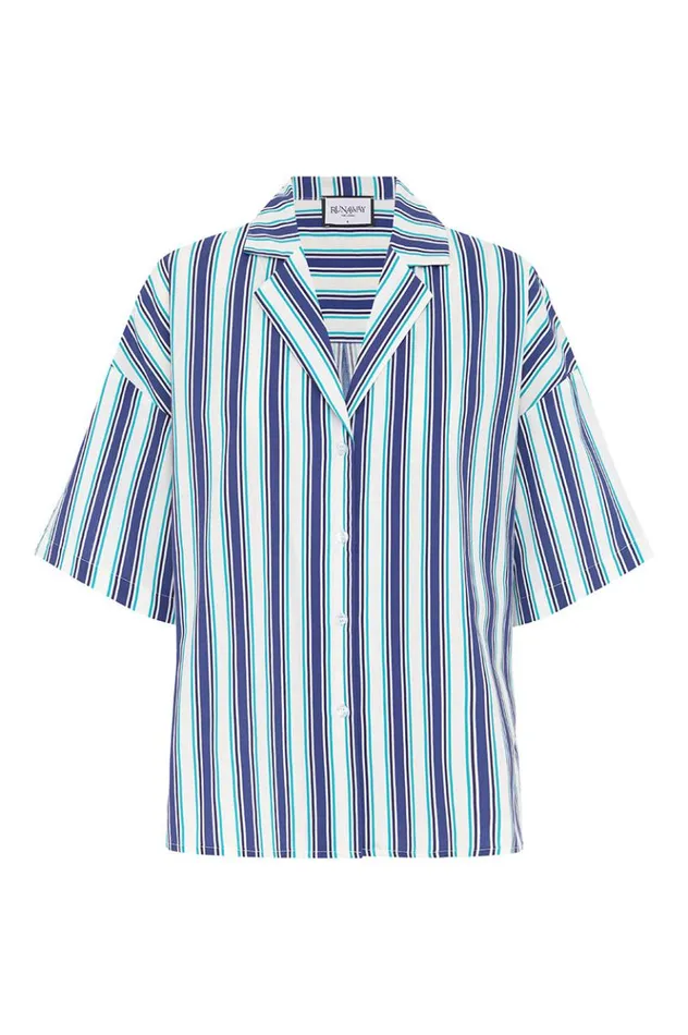 Women Shirts and Blouses Runaway The Label GABBIE TOP Blue Multi