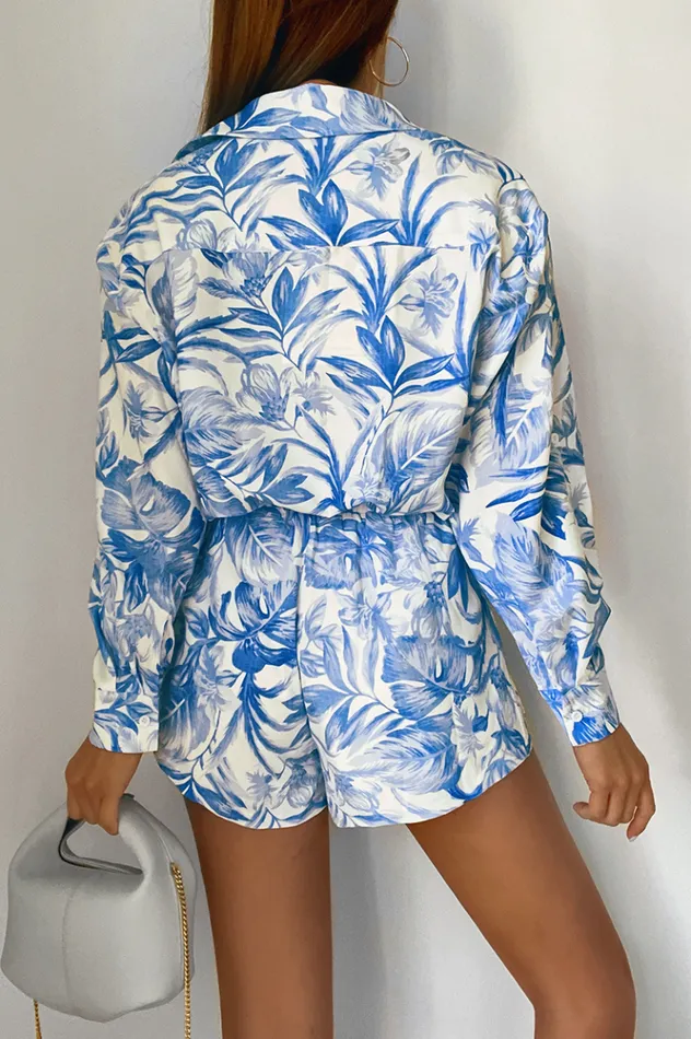 Women Shirts and Blouses Runaway The Label Kiah Shirt Blue Floral Women Shirts and Blouses Runaway The Label Kiah Shirt Blue Floral