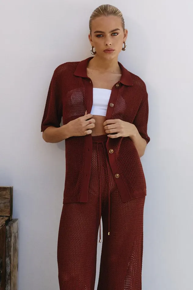 Women Shirts and Blouses Runaway The Label SMITH TOP Chocolate