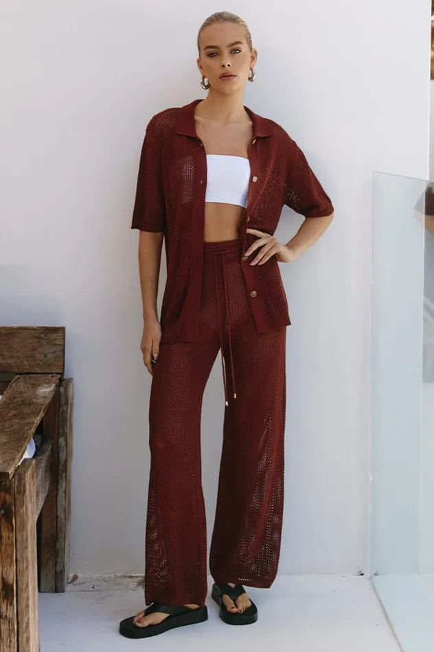 Women Shirts and Blouses Runaway The Label SMITH TOP Chocolate