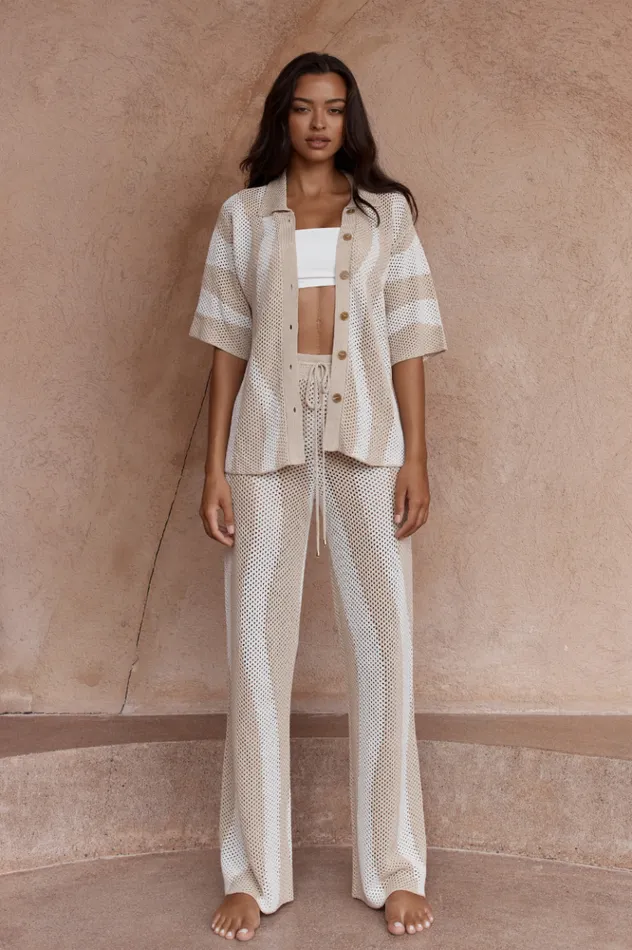 Women Shirts and Blouses Runaway The Label ZANZIBAR TOP Sandwhite