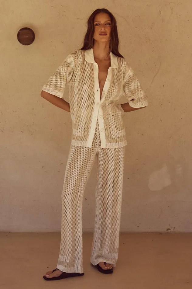 Women Shirts and Blouses Runaway The Label ZIGGY TOP Whitesand