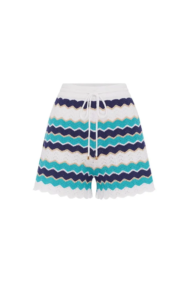 Women Shorts Runaway The Label HUBERT SHORT Blue Multi