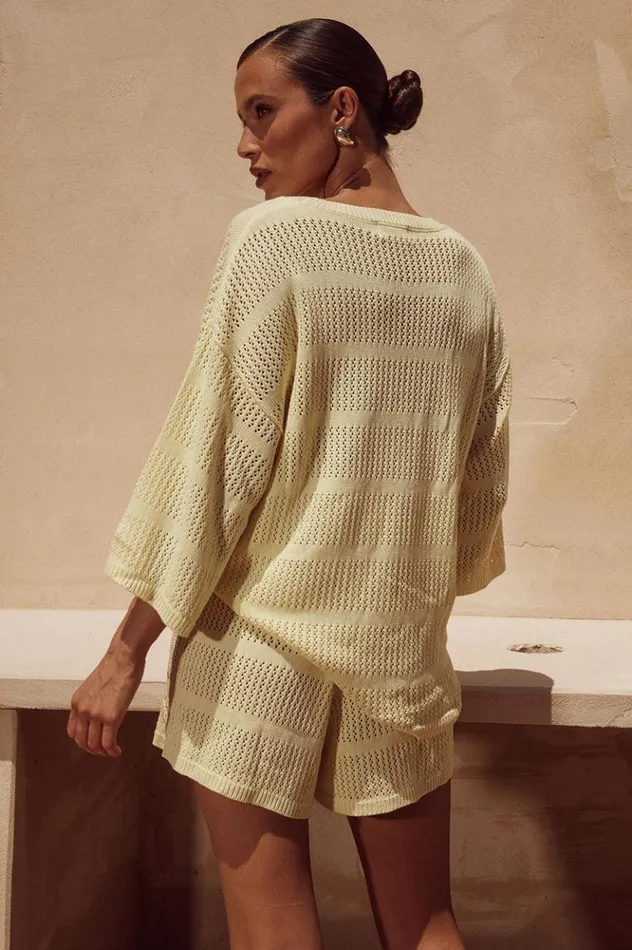 Women Shorts Runaway The Label SAMIA SHORT Lemon