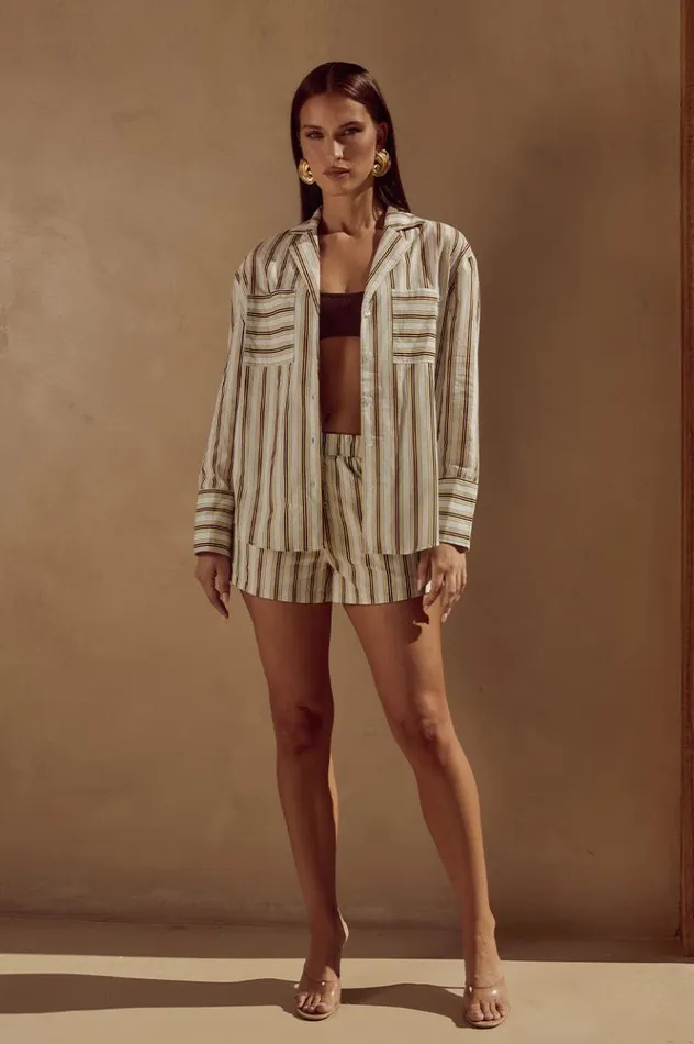 Women Shorts Runaway The Label SUNMOR SHORT Vory Stripe