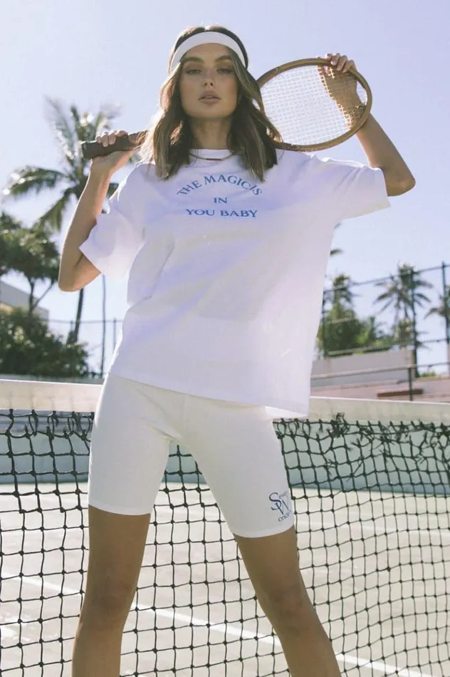 Women Shorts Runaway The Label The Logo Bike Short White