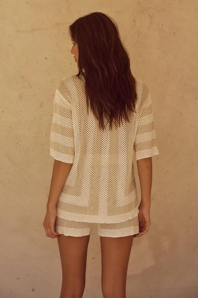 Women Shorts Runaway The Label ZIGGY SHORT Whitesand