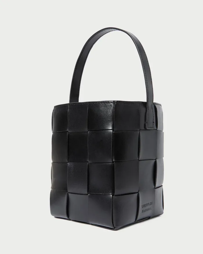 Women Shoulder Bags Loeffler Randall Laith Black Woven Bucket Bag Women Shoulder Bags Loeffler Randall Laith Black Woven Bucket Bag