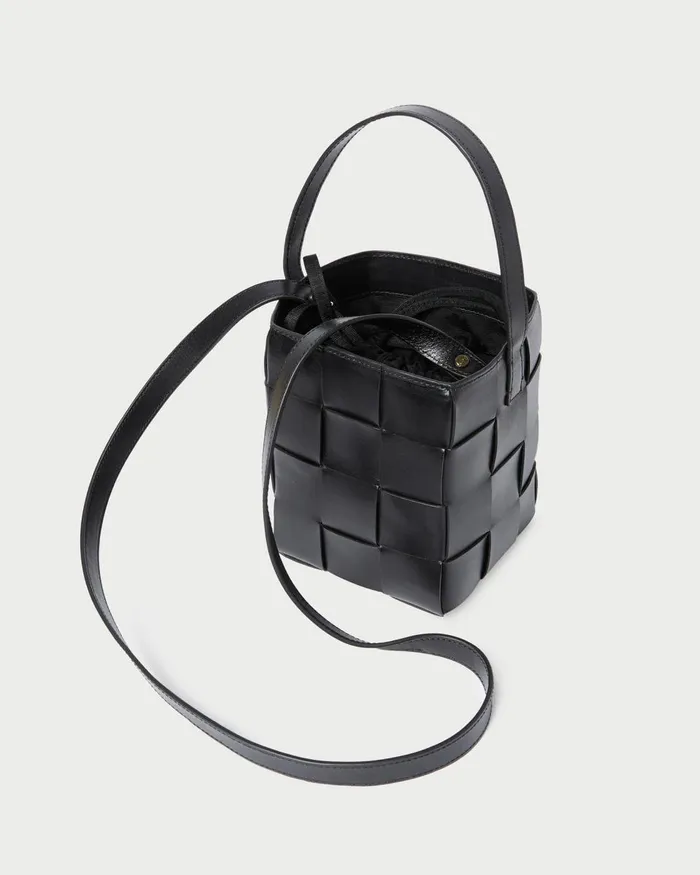 Women Shoulder Bags Loeffler Randall Laith Black Woven Bucket Bag Women Shoulder Bags Loeffler Randall Laith Black Woven Bucket Bag