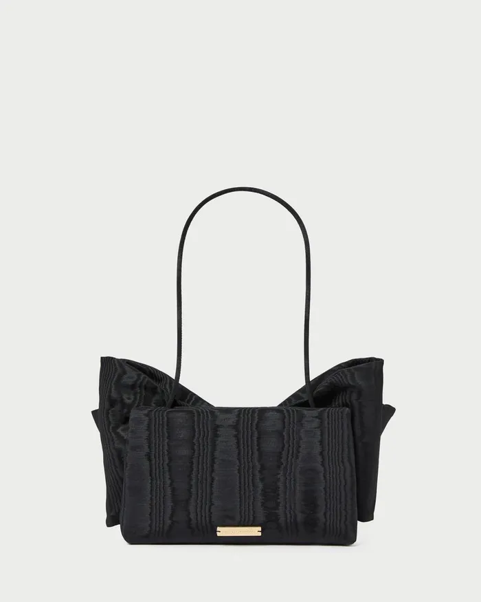 Women Shoulder Bags Loeffler Randall Valerie Black Moir Bow Clutch Women Shoulder Bags Loeffler Randall Valerie Black Moir Bow Clutch
