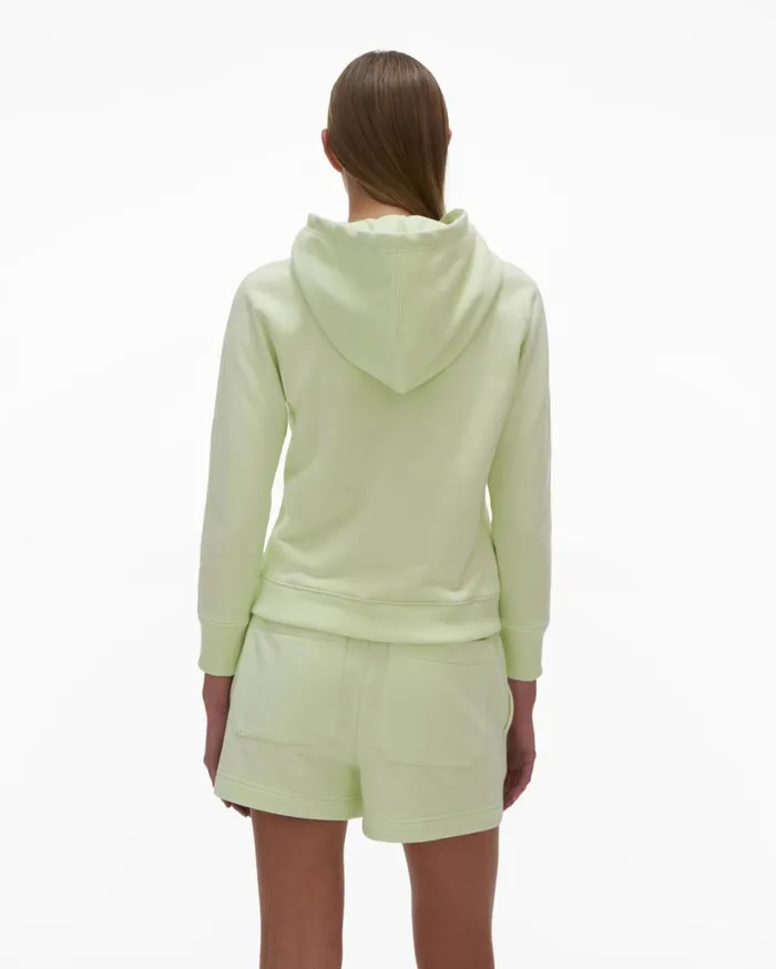 Women Shrunken Hoodie Electric Green Helmut Lang TShirts and Sweatshirts