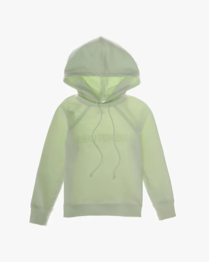 Women Shrunken Hoodie Electric Green Helmut Lang TShirts and Sweatshirts