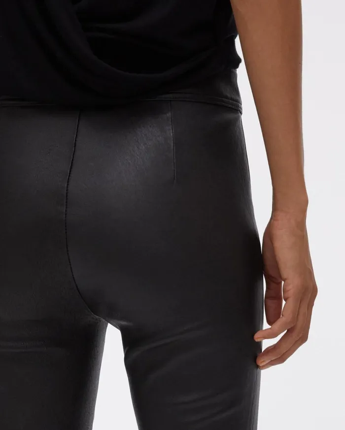 Women Side Zip Leather Legging Onyx Helmut Lang Pants