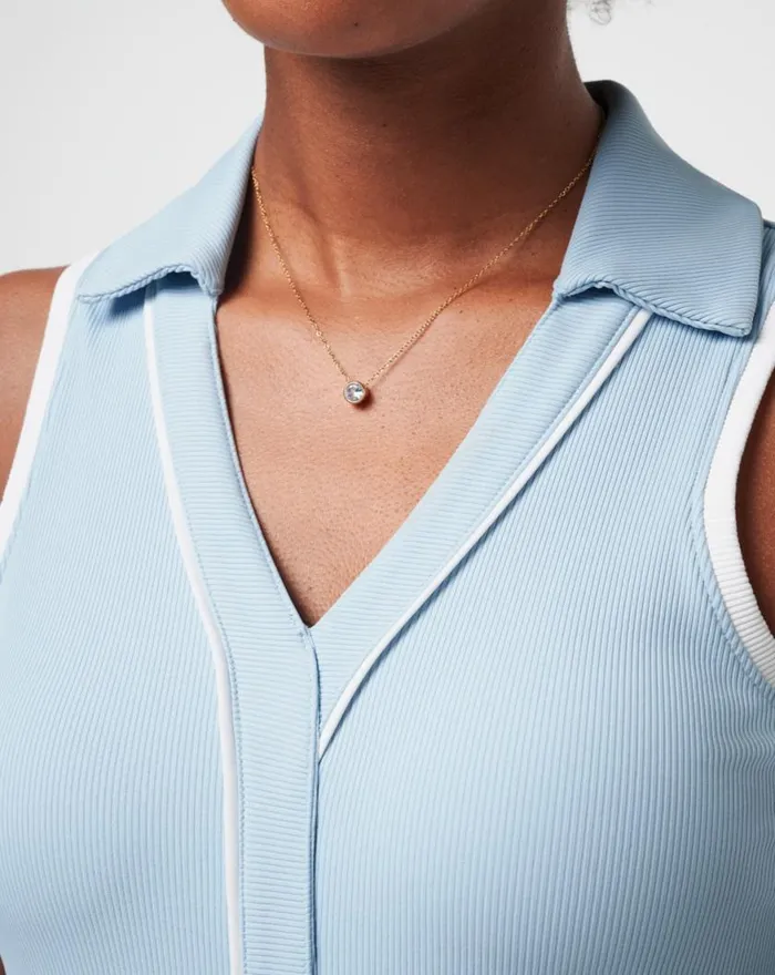 Women SIP AND SEA MOVEKNIT SLEEVELESS POLO Celestial Blue TravisMathew Polos