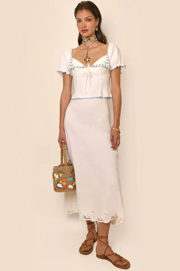 Women Skirts RIXO Crystal Cream Women Skirts RIXO Crystal Cream