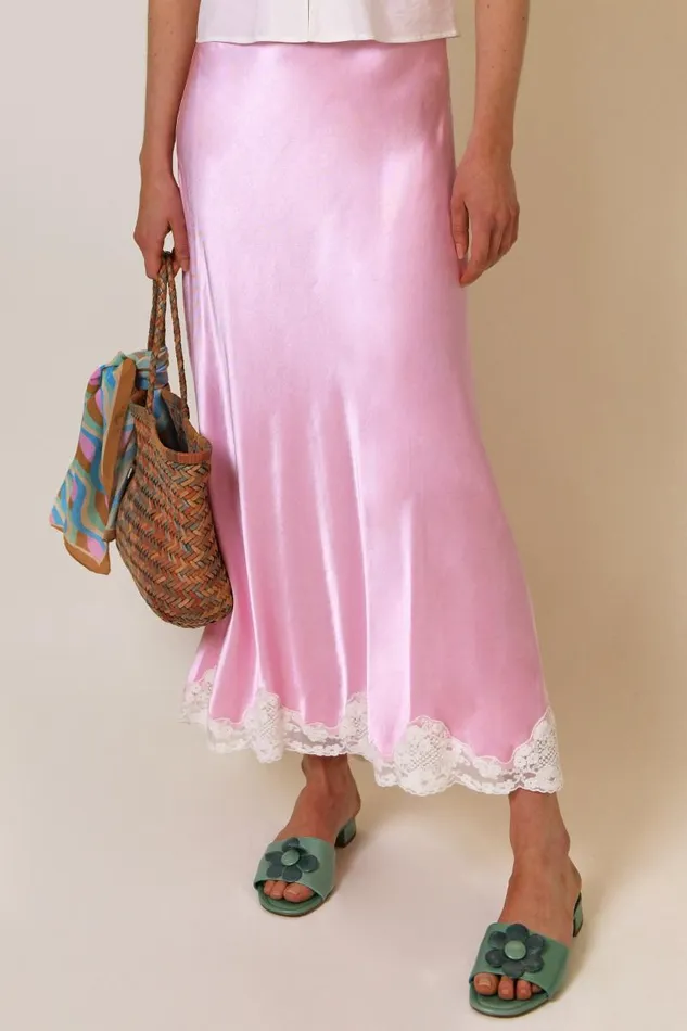 Women Skirts RIXO Crystal Pastel Pink