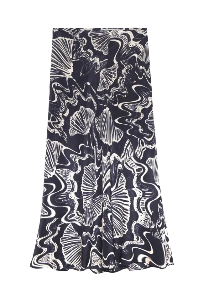 Women Skirts RIXO Kelly Navy Psychedelic Shell Women Skirts RIXO Kelly Navy Psychedelic Shell