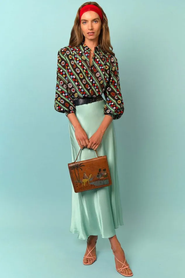 Women Skirts RIXO Kelly Pastel Green