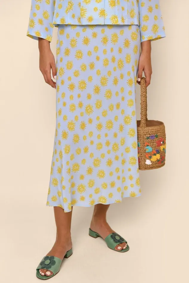 Women Skirts RIXO Kelly Sunshine Blue