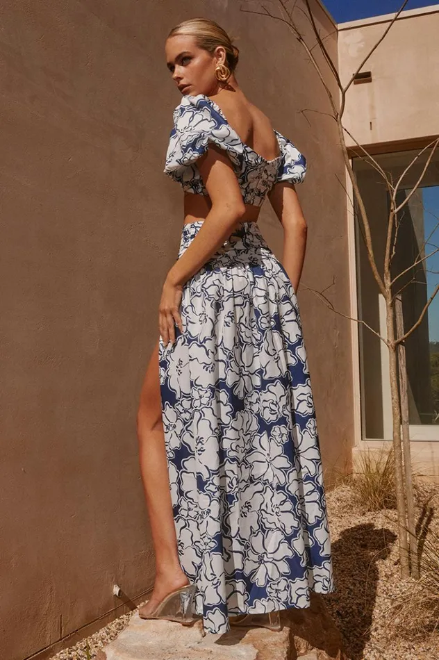 Women Skirts Runaway The Label KELANI SKIRT Navy Floral