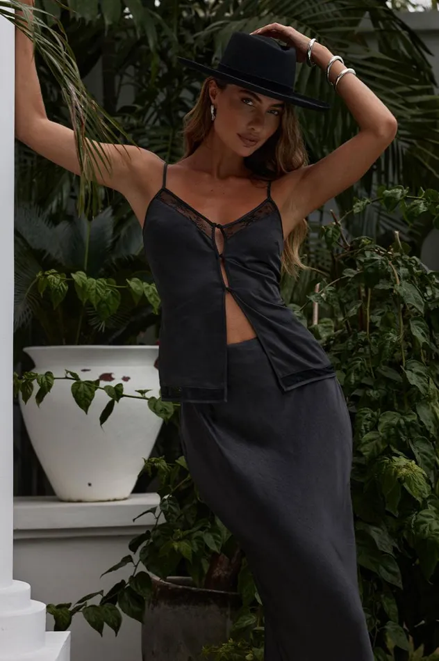 Women Skirts Runaway The Label MELROSE MIDI SKIRT Black