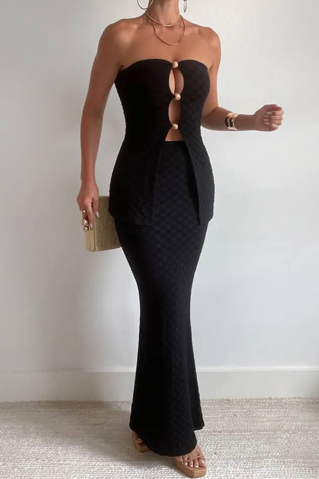 Women Skirts Runaway The Label TAYA MAXI SKIRT Black