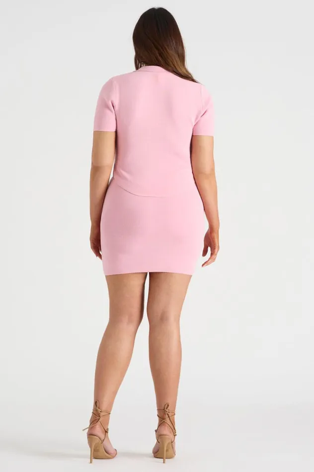 Women Skirts Runaway The Label THE KNIT MINI SKIRT Pink Women Skirts Runaway The Label THE KNIT MINI SKIRT Pink