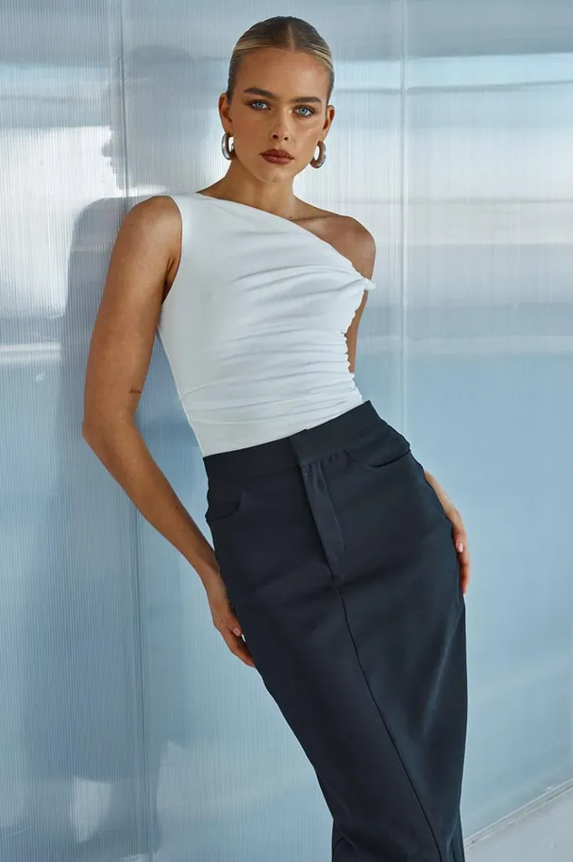 Women Skirts Runaway The Label YAZMIN MIDI SKIRT Black