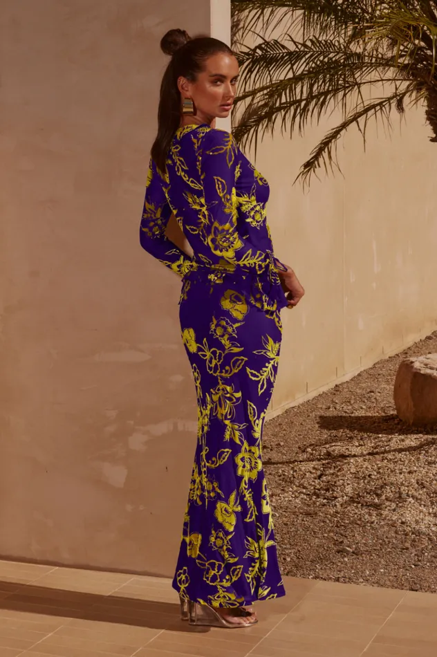 Women Skirts Runaway The Label ZAIDA MAXI SKIRT Violet