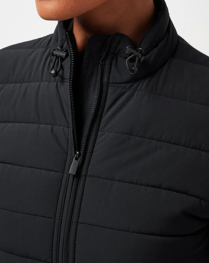 Women SKYLOFT SOFT ESPRESSO MARTINI FULL ZIP Heather Black TravisMathew Active Tops