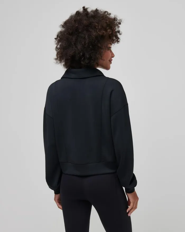 Women SKYLOFT SOFT HALF ZIP Black TravisMathew Skyloft Soft Collection