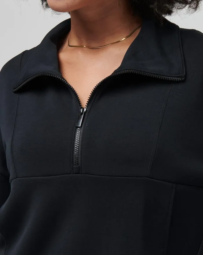Women SKYLOFT SOFT HALF ZIP Black TravisMathew Skyloft Soft Collection