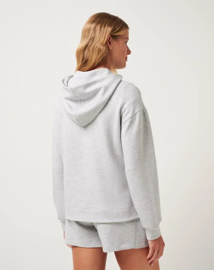 Women SKYLOFT SOFT HOOD Heather Light Grey TravisMathew Hoodies and Pullovers