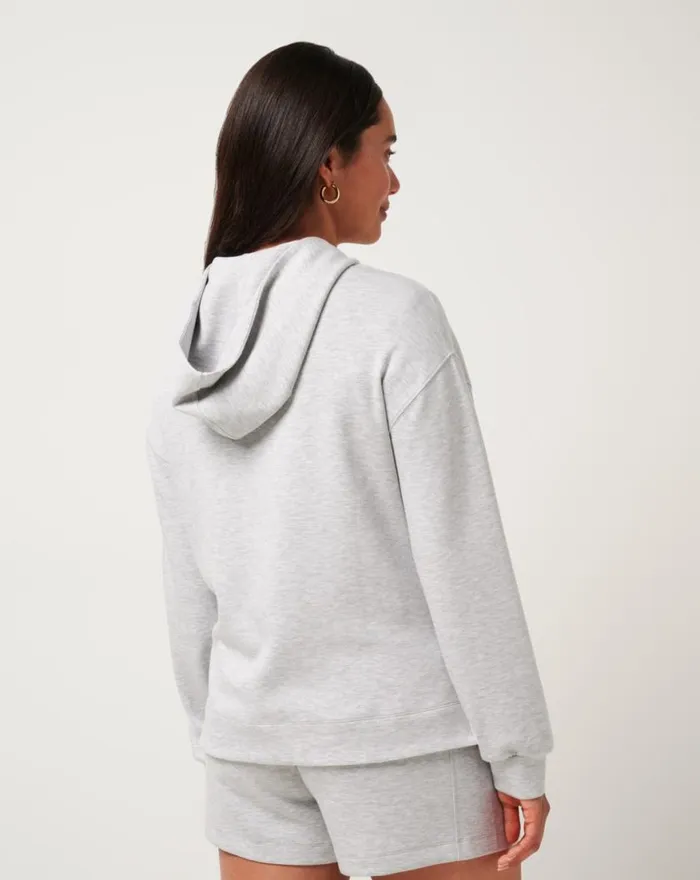 Women SKYLOFT SOFT HOOD Heather Light Grey TravisMathew Hoodies and Pullovers