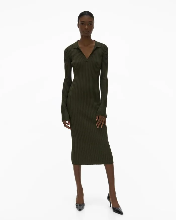 Women Slash Dress Light Sage Helmut Lang Dresses