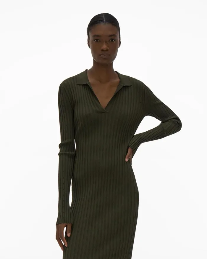 Women Slash Dress Light Sage Helmut Lang Dresses