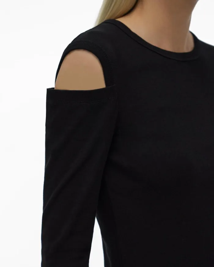 Women Slash Tee Black Helmut Lang TShirts and Sweatshirts