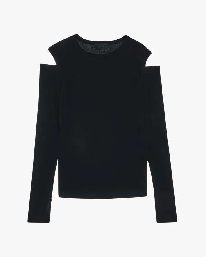 Women Slash Tee Black Helmut Lang TShirts and Sweatshirts