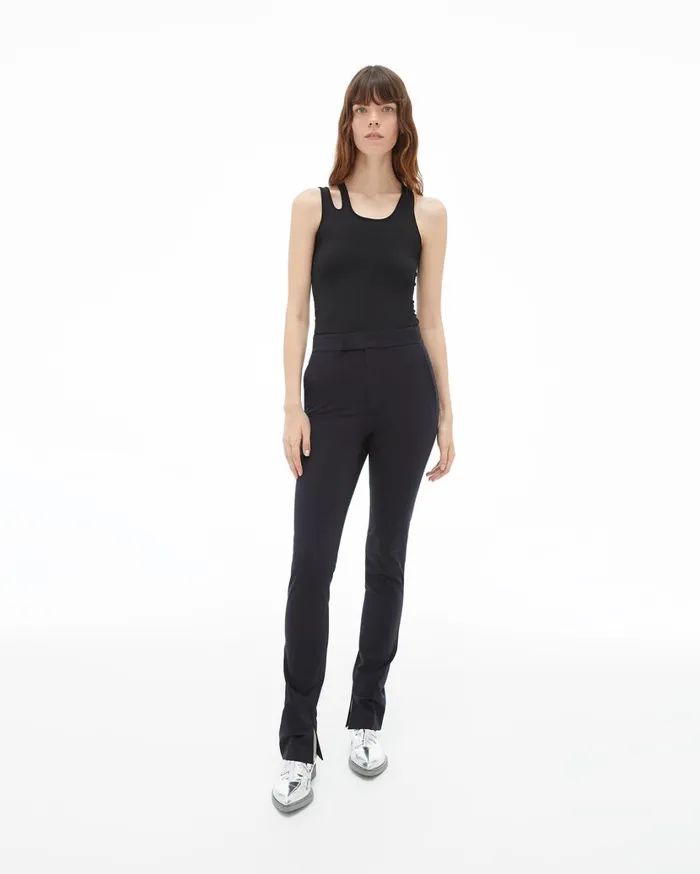 Women Slashed Seamless Tank Black Helmut Lang TShirts and Sweatshirts