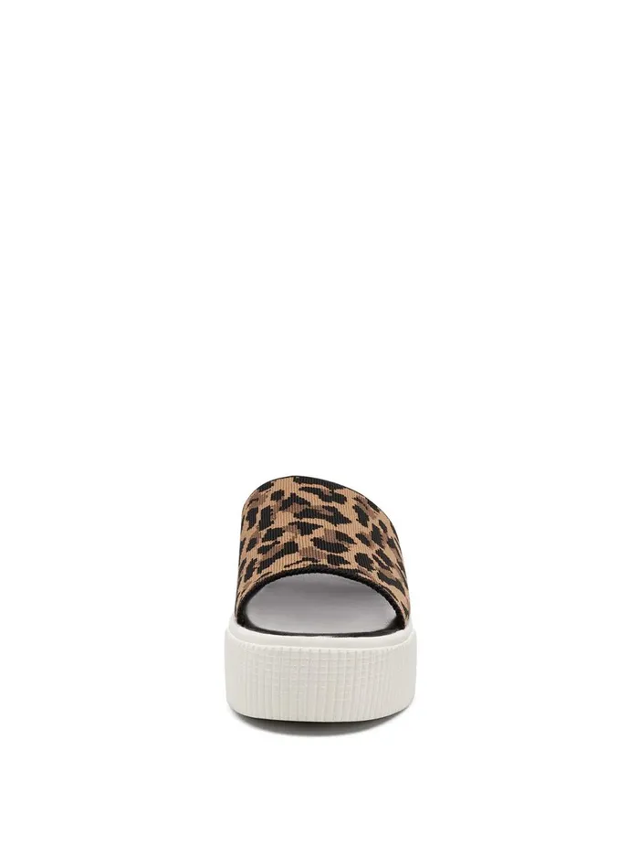 Women Slides and Mules Jessica Simpson Ezira Platform Flat In Leopard Natural Leopard