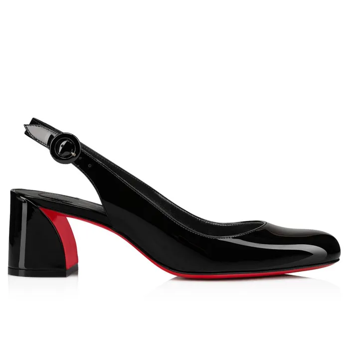 Women So Jane Sling 55 Mm Pumps 8211 Patent Leather 8211 Black Black Christian Louboutin Pumps