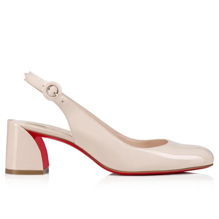 Women So Jane Sling 55 Mm Pumps 8211 Patent Leather 8211 Leche Beige Christian Louboutin Pumps
