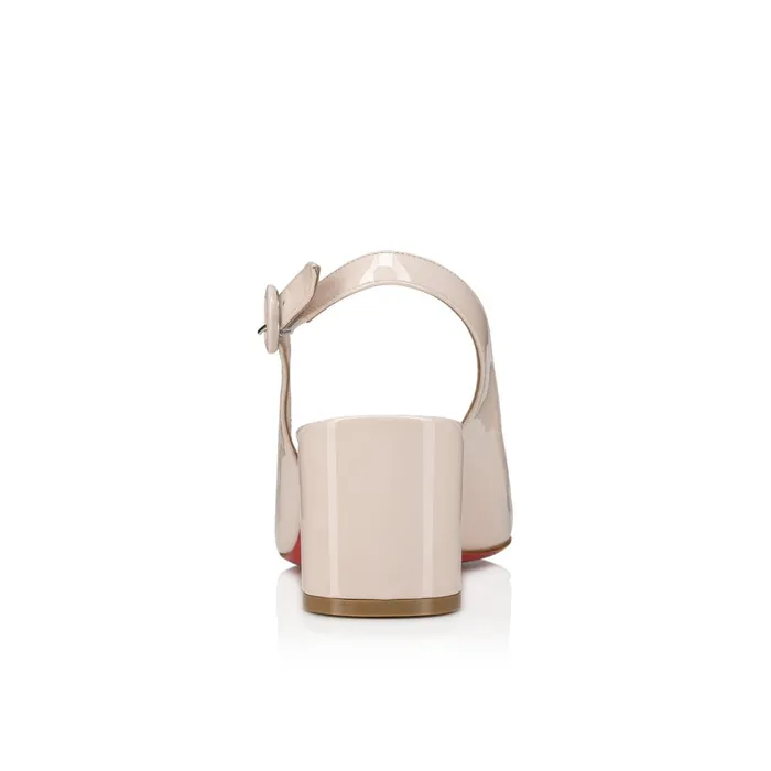 Women So Jane Sling 55 Mm Pumps 8211 Patent Leather 8211 Leche Beige Christian Louboutin Pumps