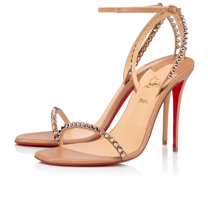 Women So Me 100 Mm Sandals 8211 Leather 8211 Nude Nude Christian Louboutin Sandals and Slides Women So Me 100 Mm Sandals 8211 Leather 8211 Nude Nude Christian Louboutin Sandals and Slides