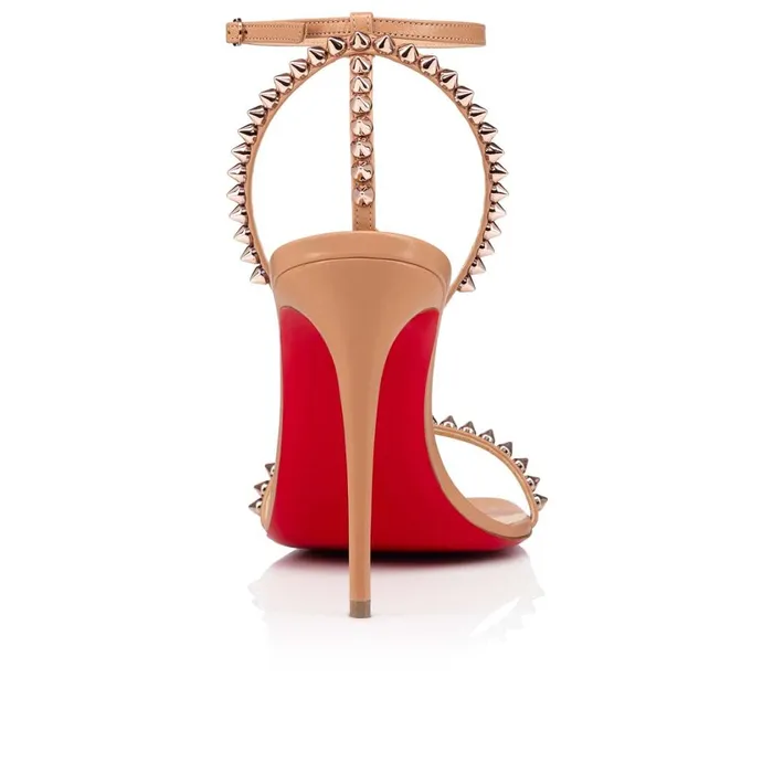 Women So Me 100 Mm Sandals 8211 Leather 8211 Nude Nude Christian Louboutin Sandals and Slides