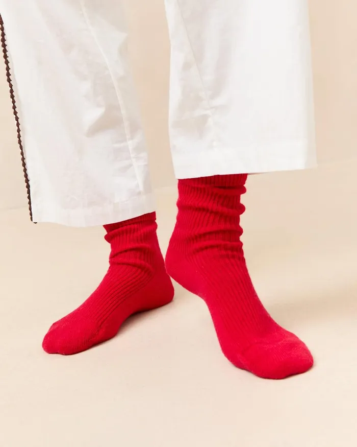 Women Soft Accessories Loeffler Randall Irene Red Cashmere Socks Women Soft Accessories Loeffler Randall Irene Red Cashmere Socks