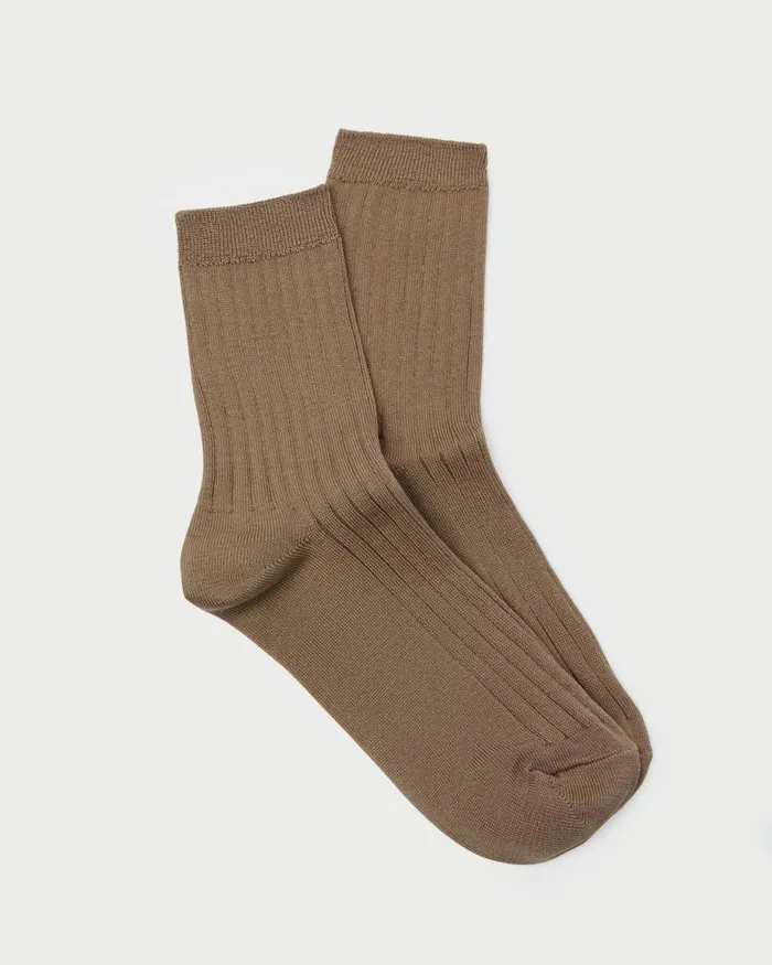 Women Soft Accessories Loeffler Randall Le Bon Shoppe Dark Tan Trouser Sock